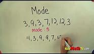 How to find the mode in a data set math tutorial, 4th to 7th grades