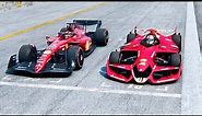 Ferrari F1 2022 F1-75 vs Ferrari F1 2025 Concept at Silverstone GP