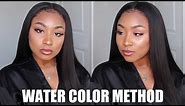 How to Dye Wigs Black Color Without Ruin the Lace & Knots | Water Color Method