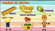 Medidas de longitud (metro y centímetro) para niños