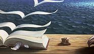 Salvador Dali Wall Art Prints - The Waves Book Sailboat