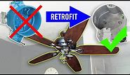 Install a Ceiling Fan Retrofit Junction Box (Support a Heavy Light Fixture)