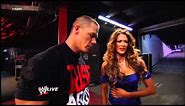 WWE: Eve kissed John Cena - RAW 2012/02/13