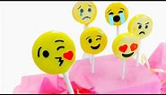 EMOJIS:How to make emoji lollipops EASY 3 INGREDIENTS