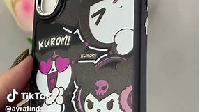 Cute Kuromi Metal Buttons Phonecase for iPhone 7 to iPhone 15 Promax