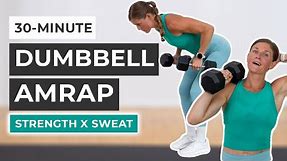 30-Minute Dumbbell AMRAP Workout (Full Body)
