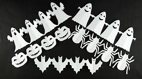 Paper Cutting Design🎃5 garland ideas for Halloween decorations [Easy]