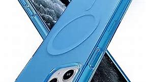 Tigowos Magnetic Guardian Designed for iPhone 11 Pro Max Case [10FT-Grade Drop Tested & Compatible with MagSafe] Slim Translucent Matte Case for iPhone 11 Pro Max Phone Case (6.5"), Blue