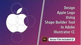 Design Apple Logo Using Shape Builder in Adobe Illustrator CC | Brand Logos | Emtode Vlogs | 009