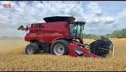All New Case IH 8250 Axial-Flow Combine Harvesting Wheat
