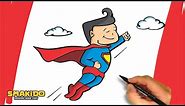 How to Draw Superman For Kids and Beginners | Easy Superman Drawing Step by Step Tutorial