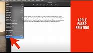 How to Print in Apple Pages