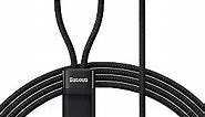 Baseus USB C Cable, Single Port Max 100W 4.9FT 5A USB C Charger Cable, 2 in 1 Multi Fast Charging Cable, Nylon Braided USB C to USB C Cable for 15/Pro/Plus/Max, MacBook Pro, iPad Pro, Galaxy S23/S22