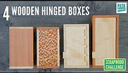 4 Wooden Hinged Boxes Pt2 - Scrapwood Challenge ep42