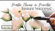 ATTENTION BEGINNERS! Easy & Fun Watercolor Flowers in Minutes! Instant Success!