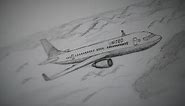 How to draw Boeing 737-900 United