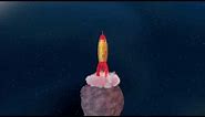 Rocket Launch 3D Animation