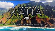 FLYING OVER KAUAI (4K) Hawaii's Garden Island | Ambient Aerial Film + Music for Stress Relief 1.5HR