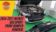 2014-2017 Infiniti Q50 Front Bumper Removal, Q50 Sport Conversion 1/3