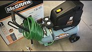 Harbor Freight Portable Air Compressor - MCGRAW 8 gallon Oil Free - Assembly and Set Up