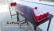 GoPong PRO 8 Foot Premium Beer Pong Table - heavy-duty (Black, 36-Inch Tall)