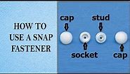 How to use a snap fastener pliers/ how to attach plastic snap button