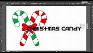 Illustrator Tutorial : How to create Christmas Candy Cane Vectors