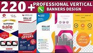 220+ Professional Vertical Banners Design Download In CDR Files |English| |Corel Draw Tutorial|