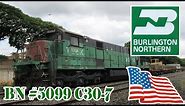 Burlington Northern Railroad C30-7 in Brazil.