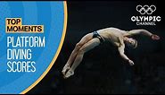 Top 3 Olympic 10M Platform Diving Scores Ever | Top Moments