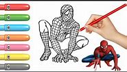 HOMBRE ARAÑA - Spider-man - Colorear al Hombre Araña Videos Para Niños-How To Draw Spiderman/FunKeep
