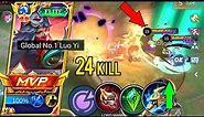 NEW TOP 1 LUO YI ONE SHOT BUILD & EMBLEM 2023 ( Must Try) - MLBB