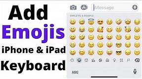 How to Add Emojis to Your Keyboard iPhone & iPad | How to Add Emoji in iPhone Keyboard