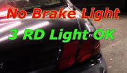 Diagnose and repair no brake lights (3rd brake light works)