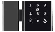 Dioche Fingerprint Door Lock, Keyless Entry Door Lock, Electronic GlassSmart Door Lock, Support Fingerprint, Password, IC Card, Keypad Smart Lock Control Alarm Access Control System(Black)