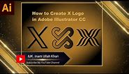 How to Create X Logo in Adobe Illustrator CC | Twitter X logo in Simple Way