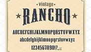 Western font type, Wild West letters, an Illustration by Vector Tradition