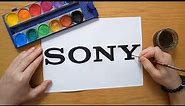 How to draw the SONY logo