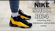 Nike Shox BB4- University Gold (Unboxing, first impression, on feet video) | Pinoy Sneaker Review
