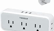 Multi Plug Outlet Splitter, TESSAN Surge Protector 5 Outlet Extender with 3 USB Wall Charger, 3-Sided Multiple Plug Expander for Home Office Dorm Room Essentials