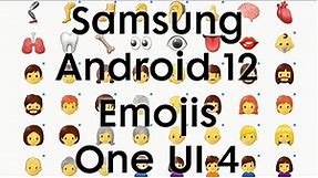 Samsung Android 12 One UI 4 New Emojis (2022)