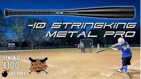 Hitting with the StringKing -10 Metal Pro Bat | Under $100 USSSA Baseball Bat Review