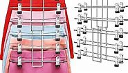Hangers,Pants Hangers,Space Saving Hanging Closet Organizer - 6 Tiers Skirt Hangers with 360° Swivel Hook,Hangers Space Saving with Clips,Closet Organizers and Storage -Clothes Hangers- 2 Pack