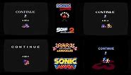 Sonic 1,2,3 & Knuckles vs Sonic Mania - Continue Screens