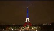 France lights up Eiffel tower in colors of French flag