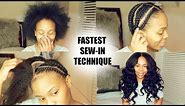 How To do Full-Sew-in in 10 Minutes Beginner Friendly