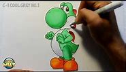 Wie zeichnet man Yoshi [Super Mario] Tutorial
