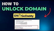 how to unlock domain on godaddy