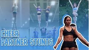 3 minutes of jaw dropping cheerleading partner stunts!