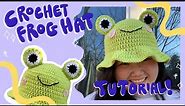 Crochet Frog Hat Tutorial - Easy, Beginner Friendly